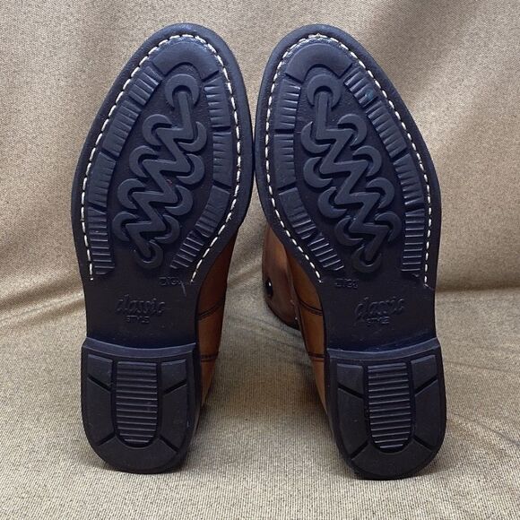 Genuine Tan Leather Fleece Lined Boots - Picture 12 of 12